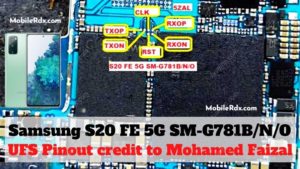 Samsung Galaxy S20 FE SM G781B UFS ISP Pinout   Test Point 300x169
