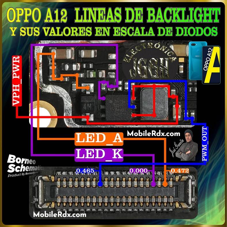 Oppo A12 Backlight Ways Display Light Jumper Oppo A12 Backlight Ways Display Light Jumper