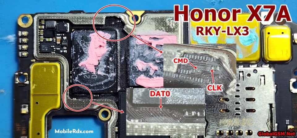 Honor X7a ISP EMMC PinOUT New Honor X7a ISP EMMC PinOUT New