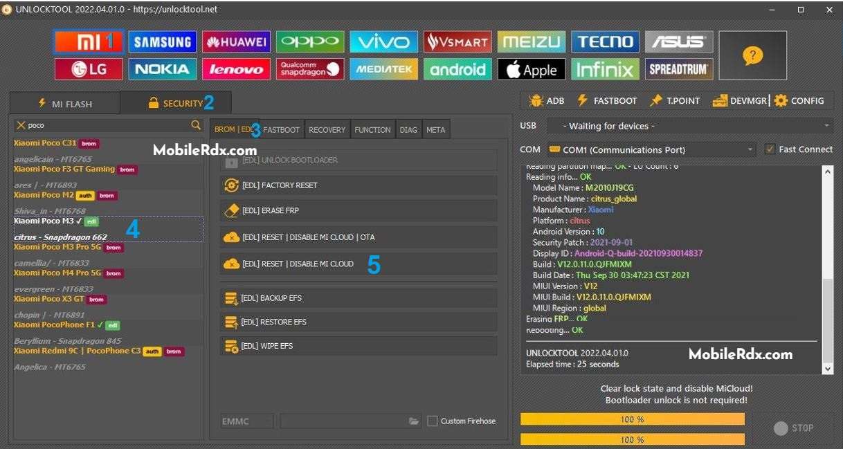 Xiaomi Poco M3 Mi Account Remove Using UnlockTool Xiaomi Poco M3 Mi Account Remove Using UnlockTool