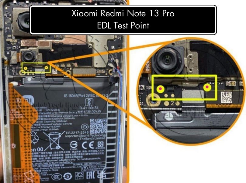 Xiaomi Redmi Note 13 Pro Test Point - EDL Mode 9008