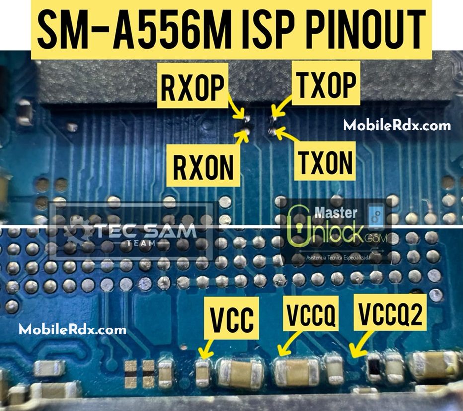 Samsung Galaxy A55 SM A556 ISP Pinout Samsung Galaxy A55 SM A556 ISP Pinout