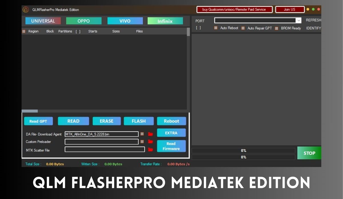 Download QLM FlasherPro MediaTek Edition Tool Download QLM FlasherPro MediaTek Edition Tool