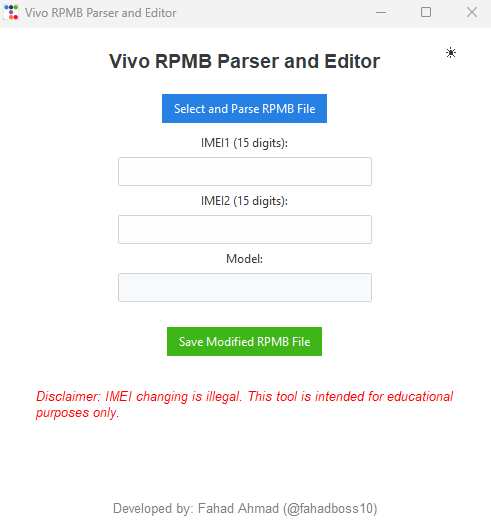 Vivo RPMB Parser and Editor Tool Vivo RPMB Parser and Editor Tool