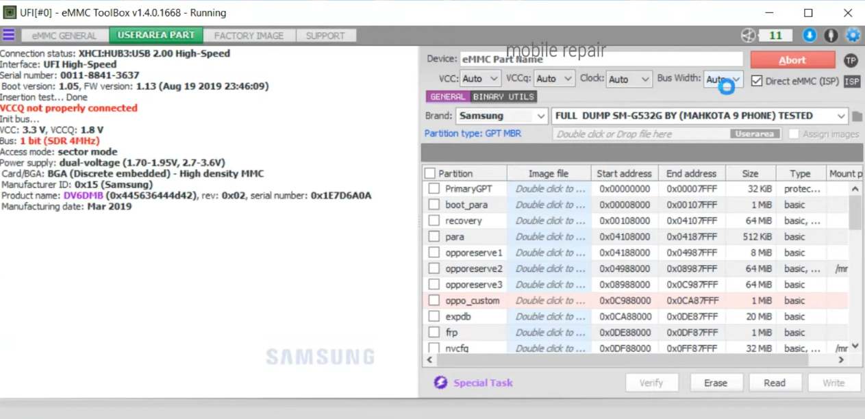 UFI ISP PINOUT Connect UFI ISP PINOUT Connect