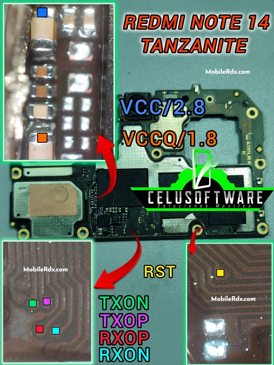 Xiaomi Redmi Note 14 ISP PinOUT Flash 64 Xiaomi Redmi Note 14 ISP PinOUT Flash 64