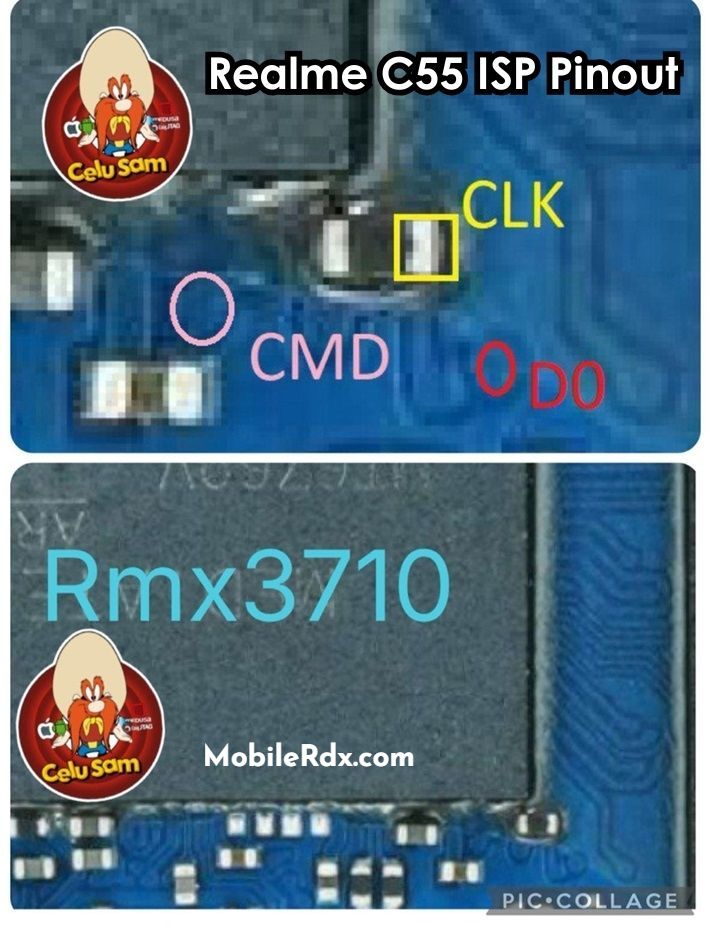 Realme C55 RMX3710 ISP Pinout Realme C55 RMX3710 ISP Pinout