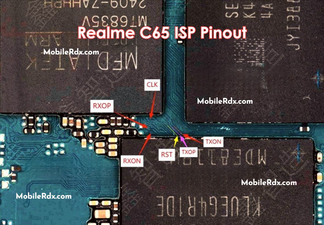 Realme C65 RMX3997 ISP Pinout Realme C65 RMX3997 ISP Pinout