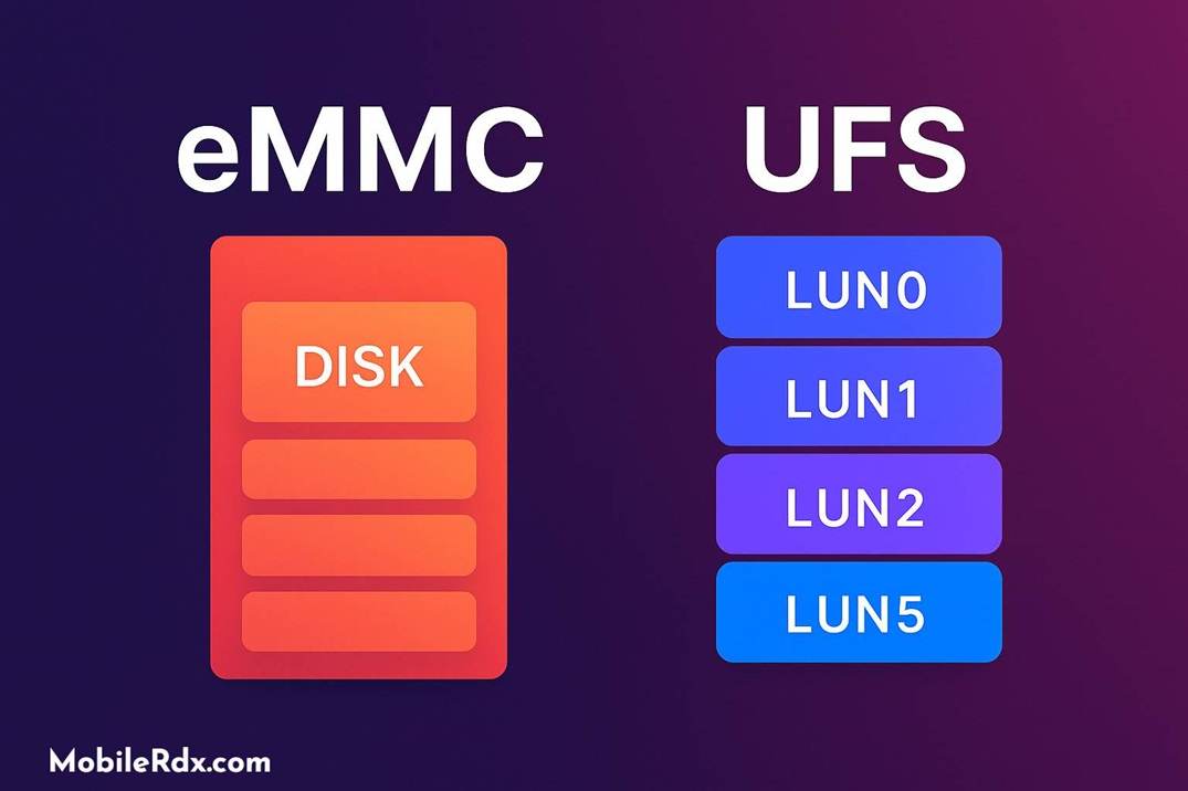 UFS LUNs and eMMC UFS LUNs and eMMC