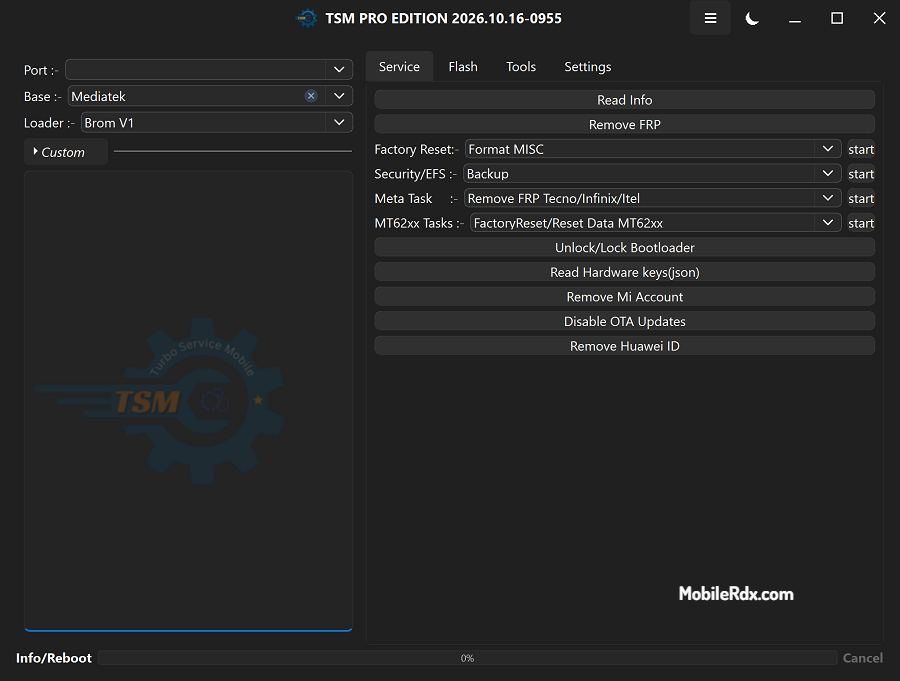 TSM Tool Pro Main Interface TSM Tool Pro Main Interface