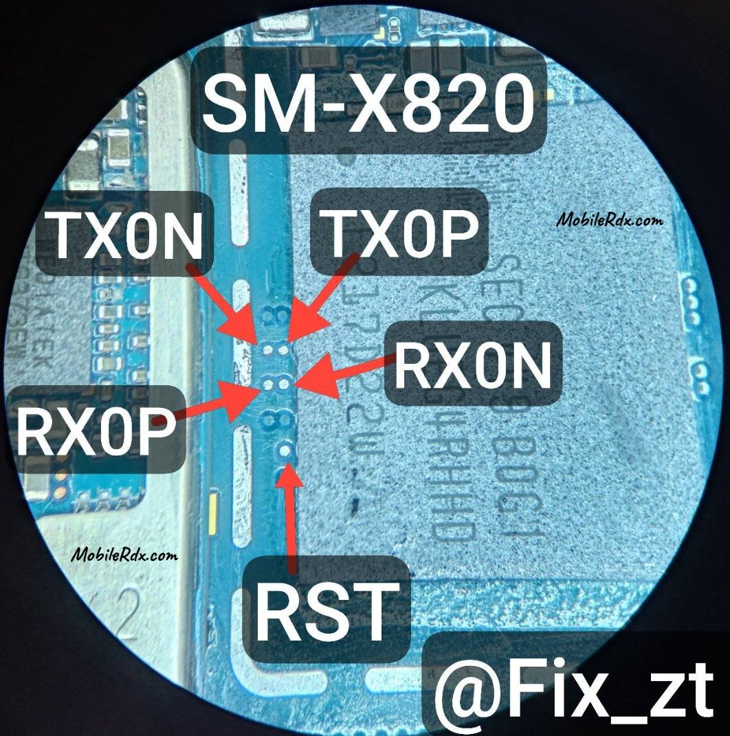 Samsung Tab S10 SM X820 ISP Pinout Samsung Tab S10 SM X820 ISP Pinout