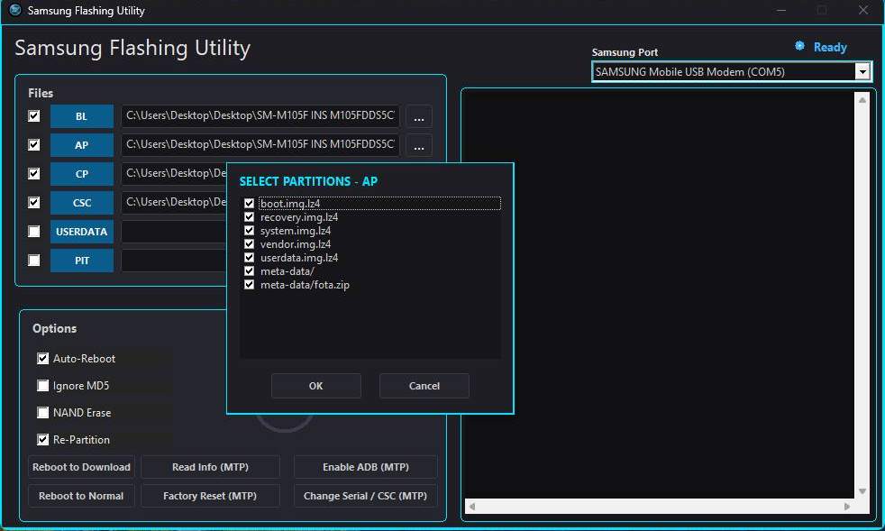 Samsung Flashing Utility Select File Samsung Flashing Utility Select File