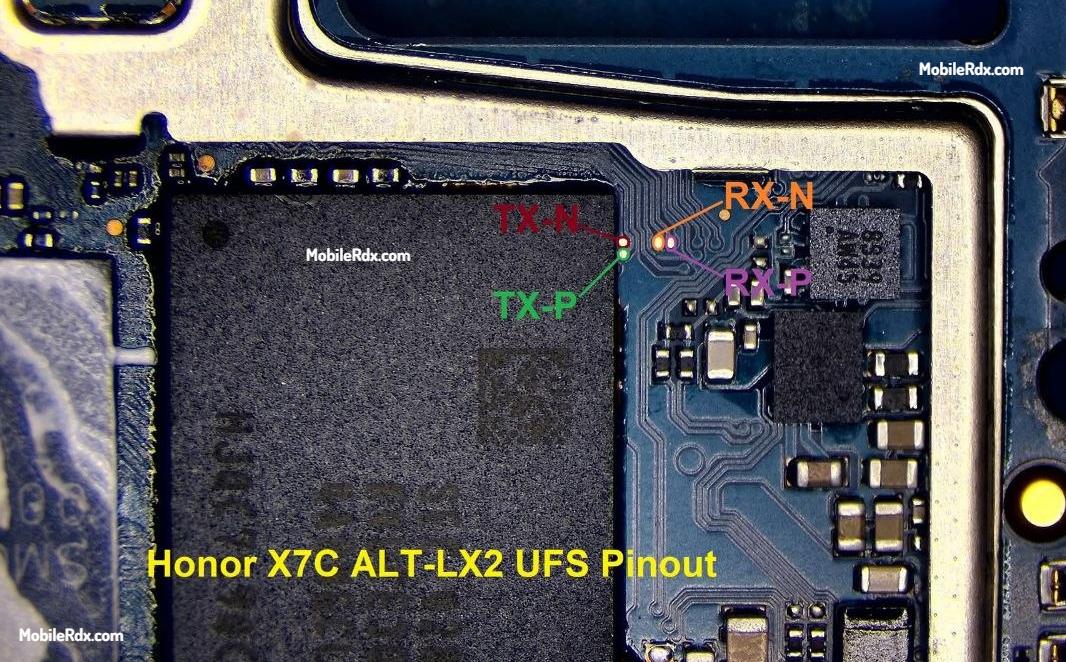 Honor X7c UFS ISP Pinout Honor X7c UFS ISP Pinout