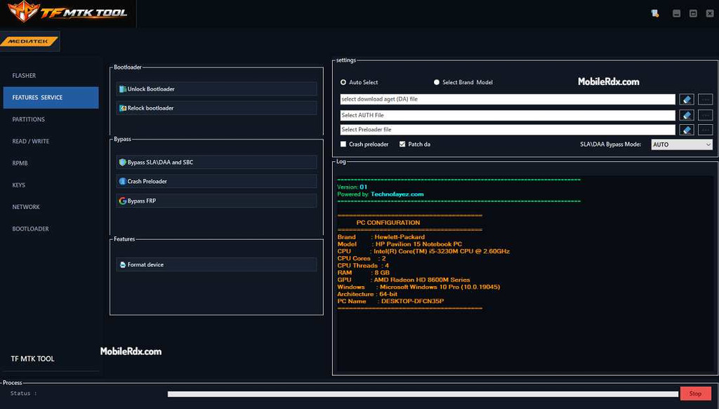 TF MTK Tool Option TF MTK Tool Option