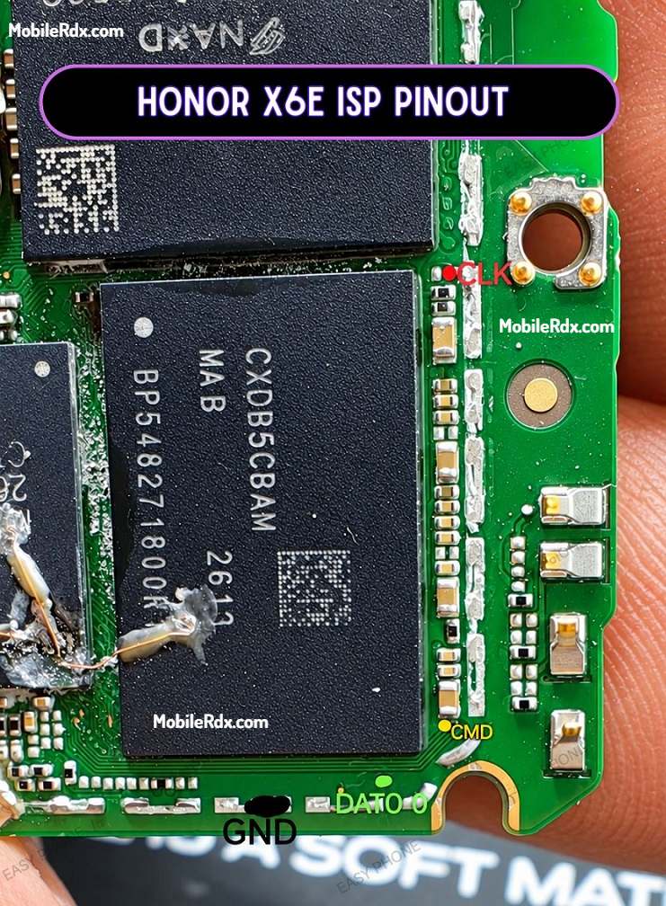 Honor X6e eMMC ISP Pinout MT6769