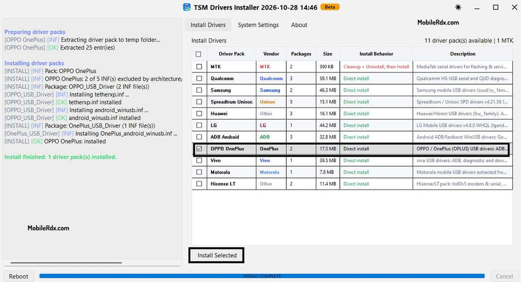 Install TSM Drivers Install TSM Drivers
