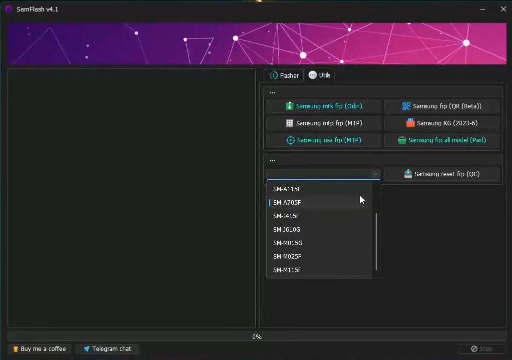 SamFlash Tool Function SamFlash Tool Function